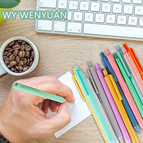 WY WENYUAN Cute Pens, 24 Pcs Fine Point Smooth Writing Pens, Personalized Ballpoint Pens Bulk, Flair Colorful Pens, Black Ink 1.0 mm Journaling Pen, School Office Supplies for Women & Men, Note Taking - color: 24 pack colorful pens