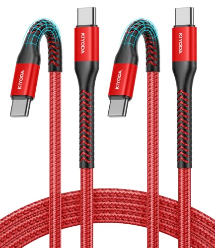 USB C Cable 3A Fast Charging [2Pack 10FT], USB A to USB C Cable for CarPlay, Super Durable USB Type C iPhone Charger USB to USBC Cord for iPhone 17/16/15/Pro Max, Samsung Galaxy S26 and More-Upgraded - color: Red, size: 6FT, style: USB C to USB C