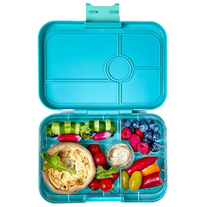 Yumbox Tapas Leakproof Bento Box, 5 Compartments, Antibes Blue | Large Capacity Design | Removable Compartment Tray | Easy-Open Single Latch | Ideal for Teens & Adults | Dishwasher-Safe Tray - color: Antibes Blue