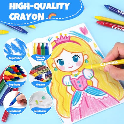 FUMILE 24 Sets of 4 Colors Crayons (96 Count), Crayons Bulk Individual Packs, Non-Toxic Mini Crayon for Kids Party Favors, Restaurants, School Supplies, Travel and More Events - style: 96 count