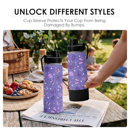 Butterfly Water Bottle 18oz Stainless Steel Insulated Tumbler Coffee Travel Mug Cup Keeps Drinks Cold & Hot, Gifts for Butterfly Women Birthday - color: Butterfly