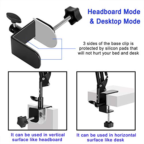 Tablet Stand Adjustable,Foldable Arm Stand for Bed,Aluminum Universal Flexible Tablet Holder with 360 Degree Rotation Compatible with iPad/iPhoneX/iPad Pro/N-Switch,or Other 4.5~12.9 Inches Devices