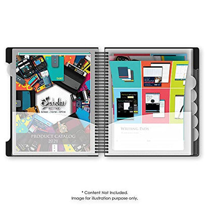 iScholar iQ+ 15 Pocket Organizer, 12.2 x 11 Inches, Tabbed Dividers, Black (39906-BK) - color: Black, size: 15 Pocket