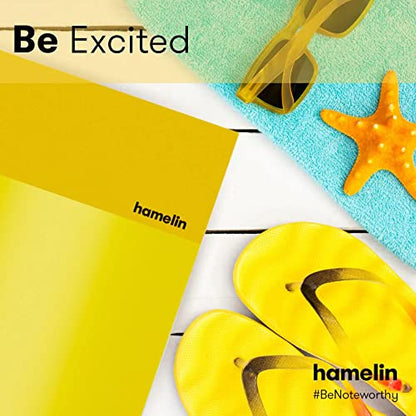 Hamelin, Spiral Notebook, 8.5x11in, College Ruled, Hardcover, 90shts/180 Pages, 3 Subject Notebook, SUNSHINE Yellow - color: SUNSHINE Yellow