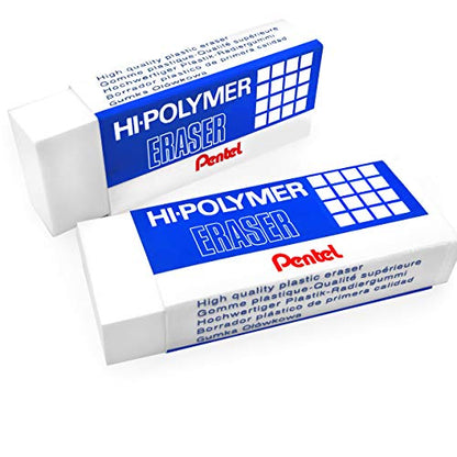 Large Plastic Rubbers Erasers - White - Pack of 2