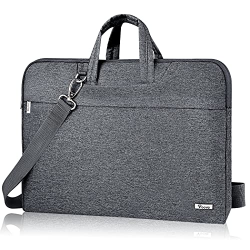 Voova Laptop Bag 13 14 Inch, Waterproof Computer Sleeve Carrying Case with Shoulder Straps & Handle Compatible with Macbook Air 13 M2/M3/M4, MacBook Pro 13/14, HP Dell Lenovo Chromebook 14, Grey - color: Grey, size: 13-14 Inch(35 x 24 x 2.5 cm)