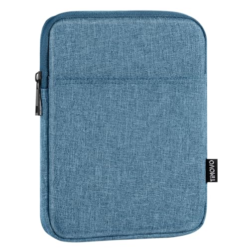 TiMOVO 8-9 Inch Tablet Sleeve with Pockets, Blue | Fit iPad mini 7 (A17 Pro, 2024) / mini 6 (8.3", 2021) / 5/4/3/2/1, Portable Protective Carrying Bag Case - color: Blue, size: 8-9 Inch