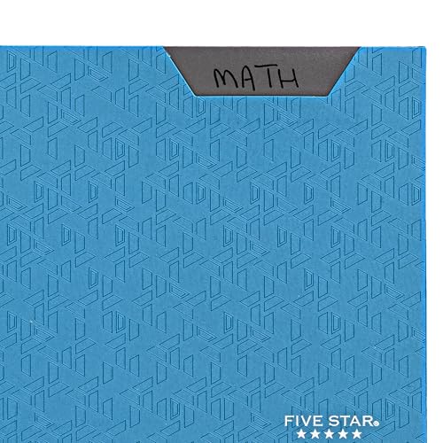 Five Star 2-Pocket Folder, Plastic Folder with Stay-Put Tabs and Prong Fasteners, Holds 8-1/2" x 11" Paper, Tidewater Blue (72107) - color: Tidewater Blue, size: 1 Count (Pack of 1)
