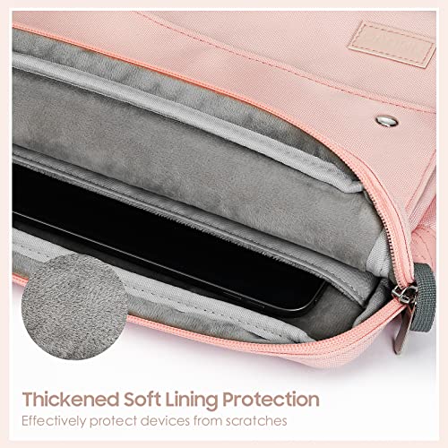 TiMOVO 9-11 Inch Tablet Sleeve Bag with Shoulder Strap Fits iPad 11-inch A16 2025, iPad 10th Gen. 10.9"/10.2", iPad Air 11/5th/4th Gen. 10.9", Galaxy Tab A9 Plus 11", Pink - color: Pink