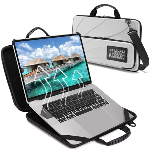 BUG 14.2-15.6 Inch Laptop Case Hard Shell, Protective Laptop Carrying Case with Stand for Heat Dissipation - color: Silver, size: 14.1-15.6 inch