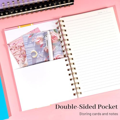 Yoment Lined Spiral Notebook Journal for Women Men A5 Small Spiral Notebooks 5x7 160 Pages Pink Notebook College Ruled Spiral Bound Journal for Work Note Taking School, Pink - color: Pink, style: C - Line - A5