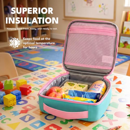 Elemental Insulated Lunch Bag for Kids, with Water Bottle Pocket & Charm Band, Fits Lunch Box, Lunch Bag for School to Keeps Food at Optimal Temperature, 3L - Winnie the Pooh - color: Winnie the Pooh