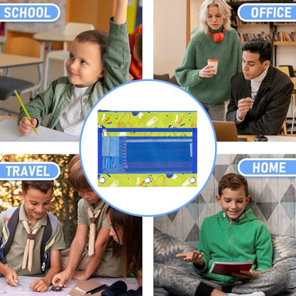 WAWSAM Game Pencil Pouch for 3 Ring Binder, Binder Pencil Pouches for boys with Zipper, Pencil Case with Clear Window, Cosmetic Bags for Office School College Supplies - color: Game