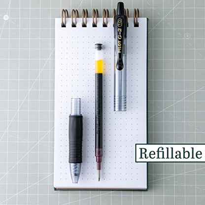 Pilot, G2 Gel Ink Refills, Bold Point 1.0 mm, G2 Pen Refills, Black, Pack of 12