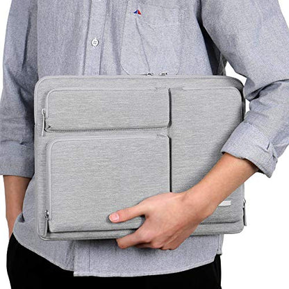 Lacdo 360° Protective Laptop Sleeve Case for 16 inch MacBook Pro M5 Pro/Max A3428 A3429 (2026), M4/M3/M2/M1 A3403 A3186 A2991 A2780 A2485 A2141, 15 inch Surface Laptop 7/6/5/4/3 Computer Bag, Gray - color: Gray, size: New MacBook Pro 16 Inch