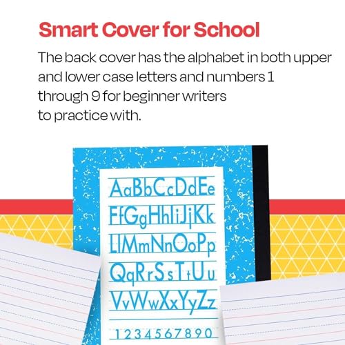 School Smart Skip-A-Line Ruled Composition Book, Grade 2, Blue, 100 Pages - 085301 - size: 50 Sheets/100 Pages - Grade 2