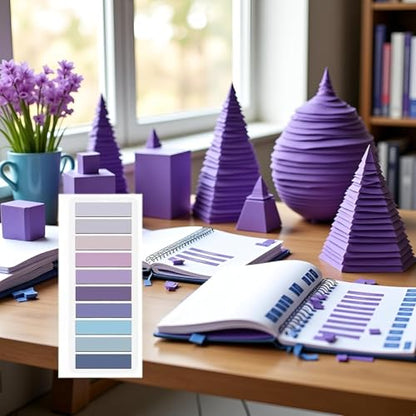 800 Pcs Purple Sticky Index Tabs, Page Markers Notes Tabs Writable and Repositionable Book Flags Tabs Strip Index Tabs for Page Marking Classify File