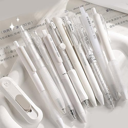 5Pcs Retractable Gel Pen Quick Drying Gel Pen for Kid Student Adult Writing Noting Journaling School Office Supply - color: Green-solid color