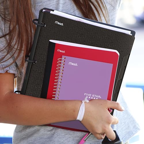 Five Star Spiral Notebook, 1 Subject, College Ruled Paper, 4-3/8" x 7", Personal Size, 80 Sheets, Fights Ink Bleed, Water Resistant Cover, Amethyst Purple (450048CF1-ECM) - color: Amethyst Purple