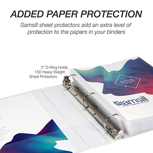 Samsill Durable 2 inch 3 Ring Binder, D Ring Binder, 100% Recycled Chipboard, White - color: White, size: 1 Pack, style: 2 Inch