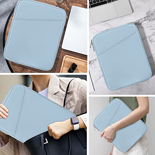 MoKo 9-11 Inch Tablet Sleeve Bag Carrying Case with Accessory Pocket | Fits iPad Air 11-inch M4, iPad Pro 11-inch M5, iPad A16 11-inch, iPad 10/9/8/7th and Tab S9/S8 11-inch, Misty Blue - color: Misty Blue, size: 9-11 Inch