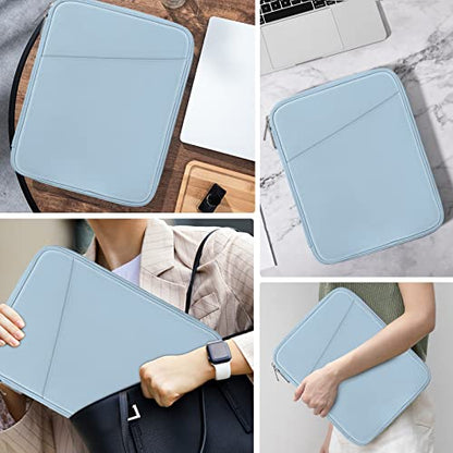 MoKo 9-11 Inch Tablet Sleeve Bag Carrying Case with Accessory Pocket | Fits iPad Air 11-inch M4, iPad Pro 11-inch M5, iPad A16 11-inch, iPad 10/9/8/7th and Tab S9/S8 11-inch, Misty Blue - color: Misty Blue, size: 9-11 Inch