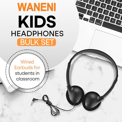 Kids Headphones Bulk 100 Pack for School Classroom Students Children Toddler Boys Girls Teen Adults - color: Black, size: 100 Pack