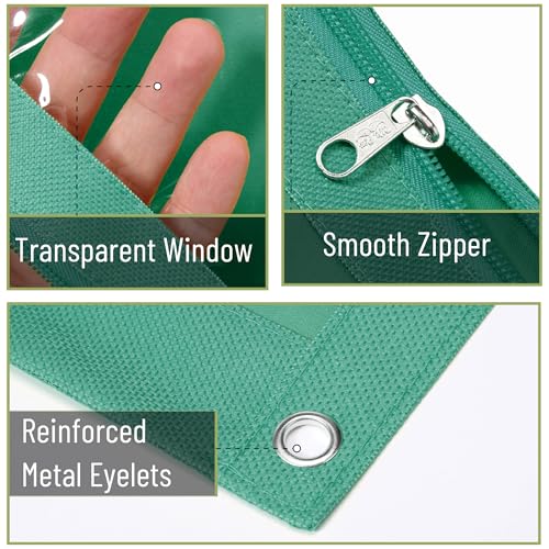 Mr. Pen- Pencil Pouch for 3 Ring Binder, 2 Pack, 10"x6.75", Smooth Zipper | Clear Window, Large Capacity Pencil Case with 3 Reinforced Grommets for School, Office, Supplies Storage | Clear Window, Large Capacity Pencil Case with 3 Reinforced Grommets for