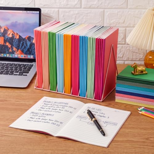 Handepo 100 Pack A5 Composition Notebooks Bulk 5"x8" Wide Ruled Soft Cover Journals, 60 Pages Composition Notebooks Bulk School Supplies for Students Classroom Office - color: Fantastic, size: A5