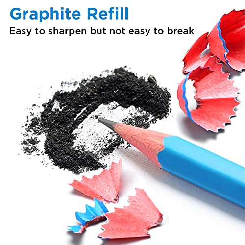 Sketch Pencils for Drawing 2B, 12pcs Professional Art Drawing Pencils for Shading, Sketching & Doodling | Graphite Pencil for Artists & Beginners - style: 2B 12pcs