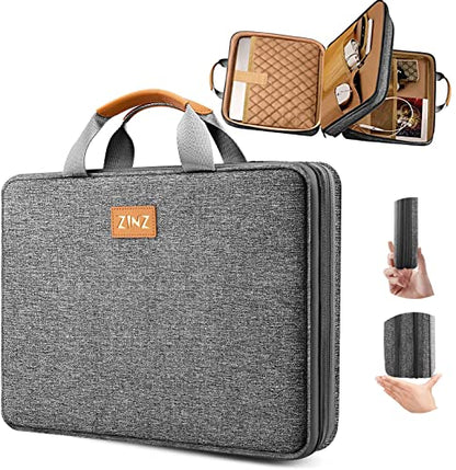 ZINZ Expandable Laptop Case 13-13.3-14 Sleeve Compatible with MacBook Pro/Neo 14" M5/M4/M3/M2/M1, MacBook Air/Pro 13", XPS 13/14, Surface Book/Laptop 13.5" and Most 13-14 inch Notebooks，D01G01 - color: D01g01, size: 13-14"