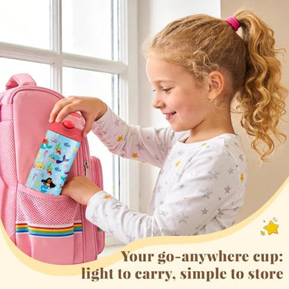 Mermaid Gifts for Girls - 12oz Mermaid Kids Water Bottle with Straw, Ocean Stainless Steel Water Bottle, Insulated, Leak-proof, BPA-free, Pop-up Straw Lid, for School - Children Birthday Gift Cup(1pc) - color: Mermaid