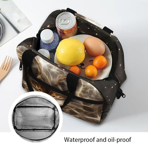 Wolf Lunch Box for Kids Girls 4-6 Galaxy Preschool Lunch Box Boys 6-8 Simple Modern Meal Bag Kids 8-10 Preschool Kindergarten Toddler Elementary School Adjustable Shoulder Strap - color: Galaxy Wolf