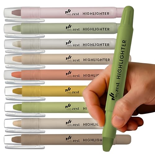 10 Pack Bible Safe Highlighters - Earthy Color, Wax Highlighters | No Bleed, Scripture Markers for Journaling, Study Accessories and School Supplies - color: Earthy