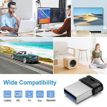 RAOYI 10 Pack 64GB USB Flash Drive, USB 2.0 Mini Fit Memory Stick Ultra Slim Thumb Drive Jump Drive Zip Drive Pen Drive with Lanyard-Black - color: black 10 pack, size: 64GB-2.0