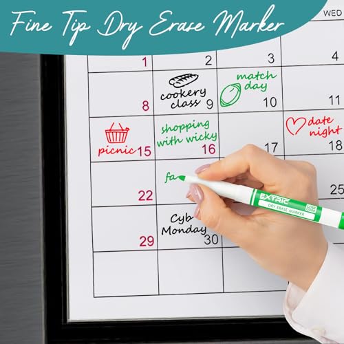 EXTRIC Dry Erase Markers 8 PK Whiteboard Markers Fine & Chisel Mixed Tips - style: Mixed Tips