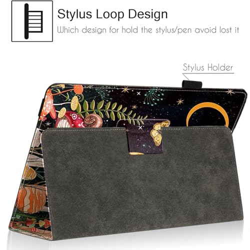 Universal 10 10.1 Inch Android Tablet Case,Slim Folding Stand Cover for All 9"-10.5" Touchscreen Tablet Case with Stylus Pen Holder,Mushroom - color: Mushroom