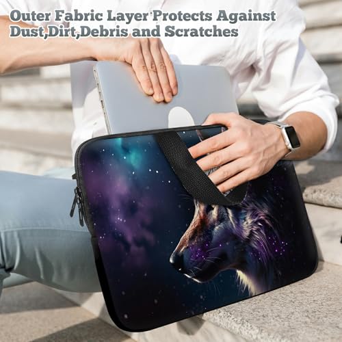 Universal Laptop Sleeve Tablet Case 12 inch, Magic Wolf Slim Carrying Case Durable Handbag Travel Laptop Bag for Surface Pro 9 8 7/Laptop Go 2 3, MacBook Air 11/12 - color: Magic Wolf, size: 12 inch