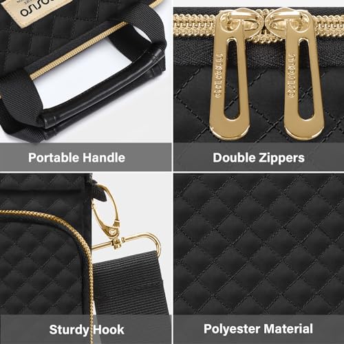 MOSISO 12.9 inch Tablet Sleeve Bag for iPad Pro 13 M4&iPad Air 13 M3 M2,iPad Pro 12.9 M2 M1 6/5,Surface Laptop Go 12.4,Galaxy Tab S8+/S9+ 12.4,Square Quilted Carrying Case with 2 Pockets, Black - color: Black, size: 12.9 inch