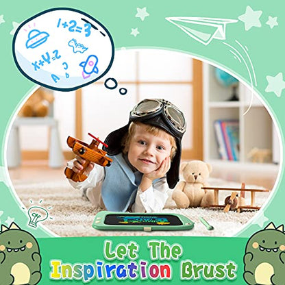 ORSEN 8.5 Inch LCD Doodle Board Tablet Toy - Green Dinosaur Drawing Pad for Kids 2-6 Years Old - Christmas and Birthday Gifts - color: 8.5inch-green