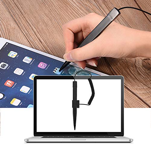 Pen, Professional Spring Pen Pressure Sensitive Pen with Spring Rope w/Pen Holder for Car Navigation Capacitive POS Order Machine