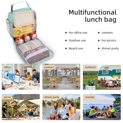 Lovoeo Lunch box Lunch bag for men women Insulated Lunchbox Lunch bags for Work Picnic Travel (baby blue) - color: Baby Blue