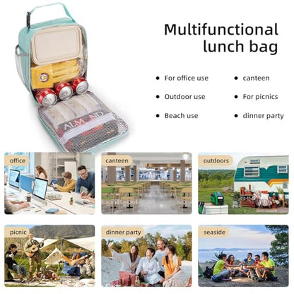 Lovoeo Lunch box Lunch bag for men women Insulated Lunchbox Lunch bags for Work Picnic Travel (baby blue) - color: Baby Blue