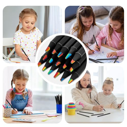 FUAOIS Stocking Stuffers for Kids Teens, 16 Rainbow Kids' Drawing Pencils, Art Supplies for Kid 4-12 Year Old