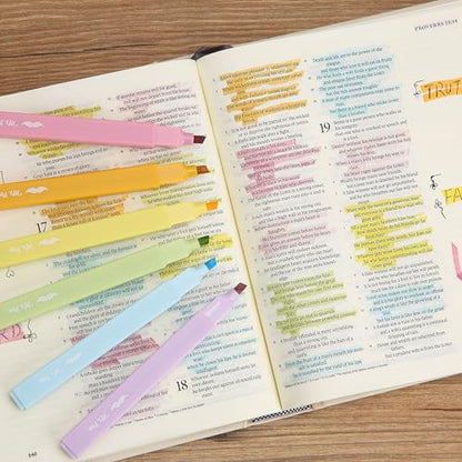 Mr. Pen- Aesthetic Highlighters and Ballpoint Pens No Bleed, 12 Pack | Spring Pastel, Bible Highlighters and Pens No Bleed, Fast Dry and No Smear for Bible Journaling, Planner, School Supplies - color: Spring Pastel, size: 12 Pack