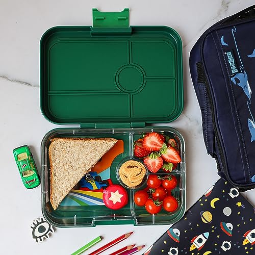 Yumbox Tapas Leakproof Bento Box, 4 Compartments, Greenwich Green | Sandwich-Friendly | Large 4.2-Cup Capacity | Removable Compartment Tray | Easy-Open Single Latch | Wrap & Bagel Friendly - color: Greenwich Green Race Cars