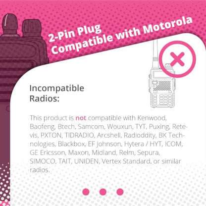 10 Pack BCT15-M1 Commercial-Grade Surveillance Style Earphone with Lapel PTT Microphone Compatible with Motorola CP200D CP100D R2 DEP450 BPR40D CP200 CP185 BPR40 Yaesu FT-65 FT-25 FT-4X/V - size: 10 Pieces