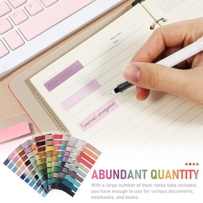 Lurrose 2400pcs Annotation Tabs: Transparent Page Markers - Writable and Repositionable Sticky Index Tabs for Page Marking Classify File