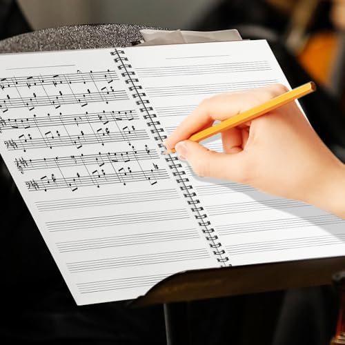 Blank Sheet Music Notebook, Composition Manuscript Staff Notebook, 100 Pages Art Music Notebook, Piano Notebook Song Writing - color: Sheet Music Notebook