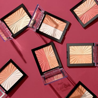 Wet n Wild MegaGlo Blushlighter, Blendable Blush & Highlighter Set, Shimmery Metallic Finish, Highlight Bling - color: 2- Highlight Bling